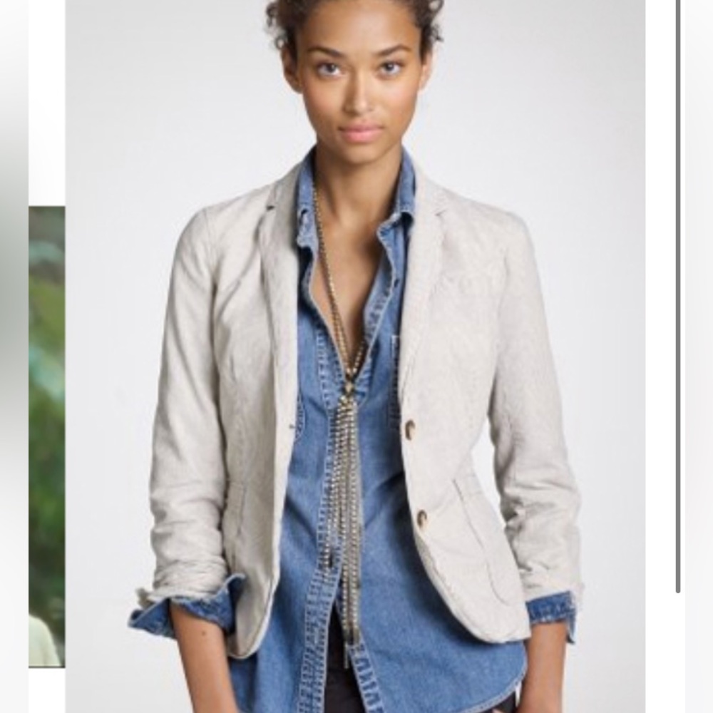 J. Crew linen blend blazer